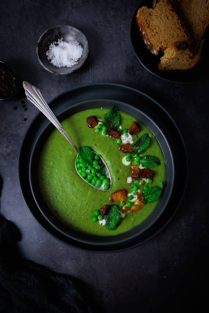 Erbsen-Minze-Suppe