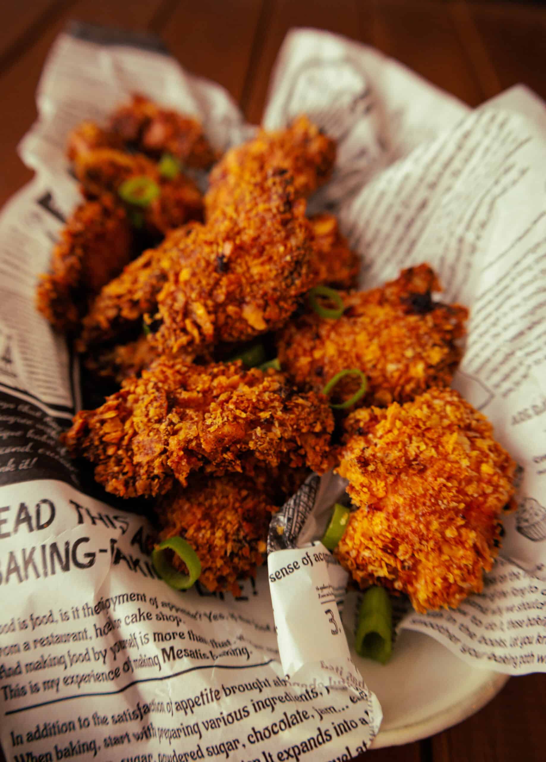 Hähnchen Nuggets mit Tortilla Chips Panade