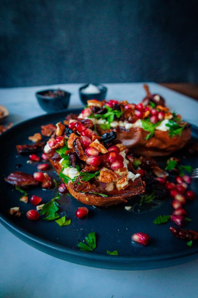 Süßkartoffeln mit Hüttenkäse