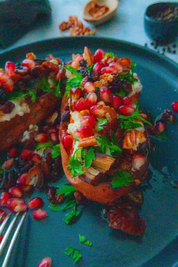 Süßkartoffeln mit Hüttenkäse