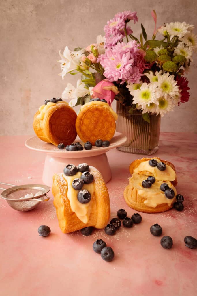 New York Rolls / Croissantschnecken mit Vanillepudding