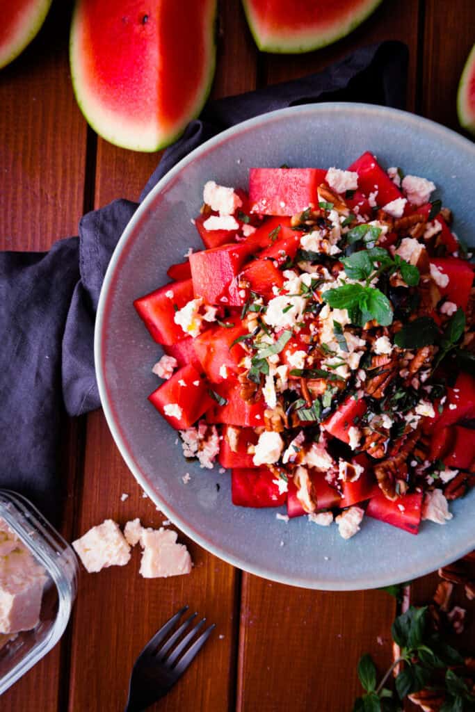 Wassermelone-Feta-Salat