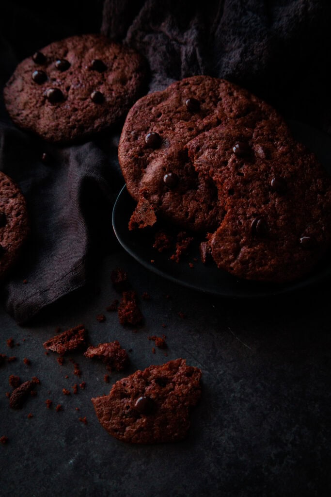 American Double Chocolate Cookies