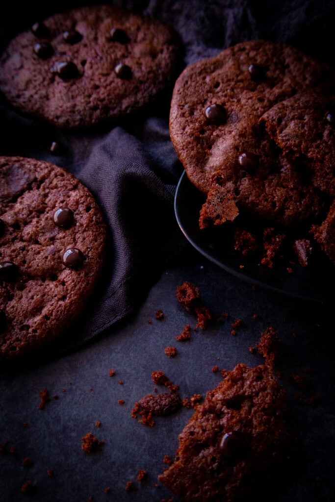 American Double Chocolate Cookies