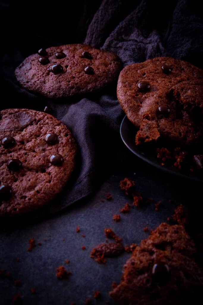 American Double Chocolate Cookies