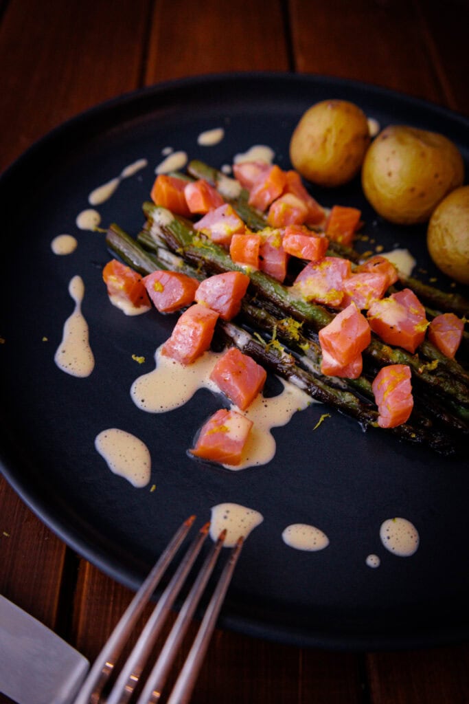 Spargel mit Lachs