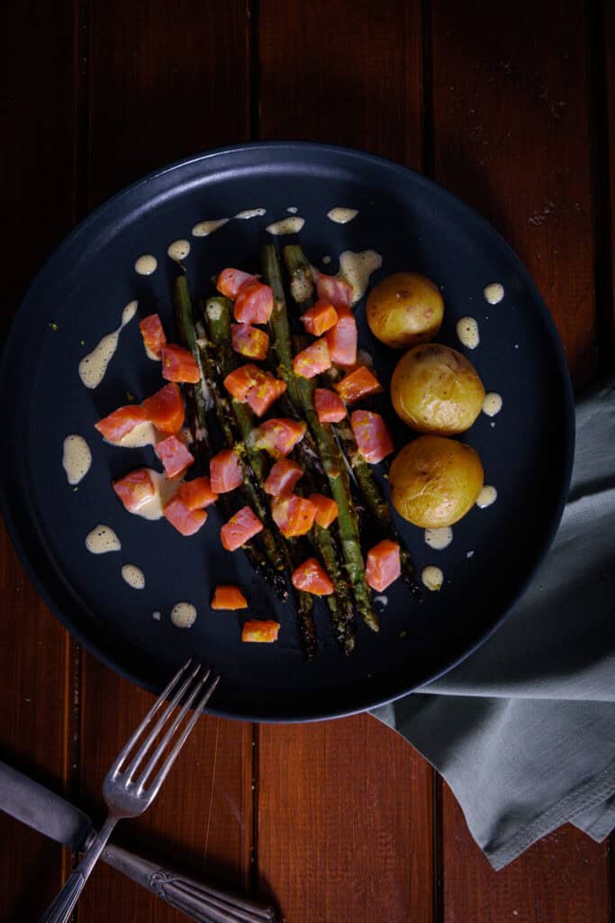 Spargel mit Lachs