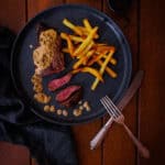 Steak mit grüner Pfeffersauce