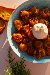 Ofenaprikosen mit Burrata