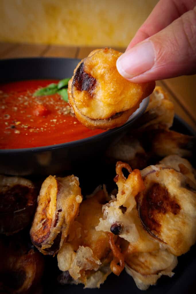 Frittierte Aubergine
