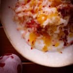 Gefrorener Pfirsich mit Joghurt und Honig
