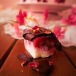 Gefrorene Joghurt-Himbeer-Bites mit Schokoladenüberzug