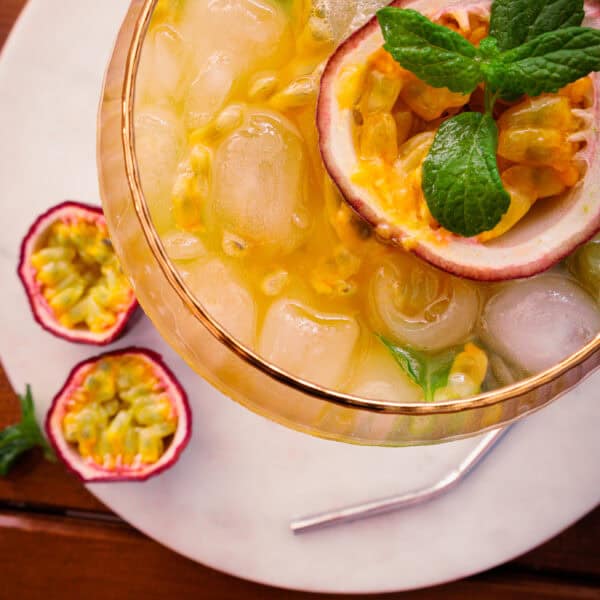 alkoholfreier Mojito mit Maracuja