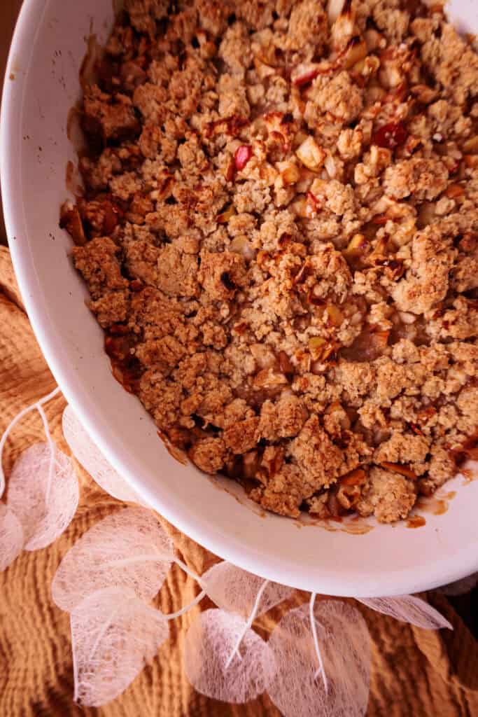 Apple Crumble mit Haferflocken