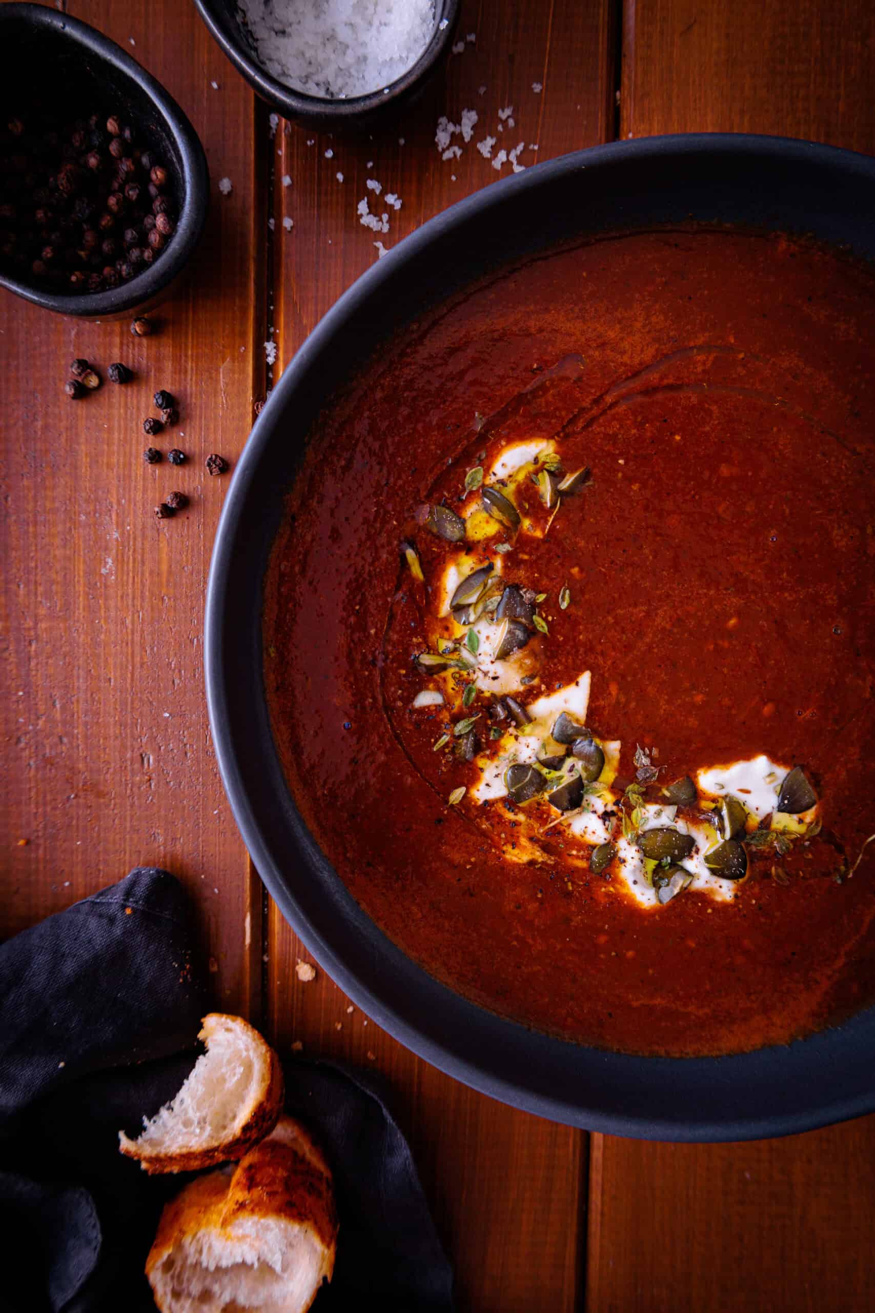 geröstete Tomaten-Paprika-Suppe