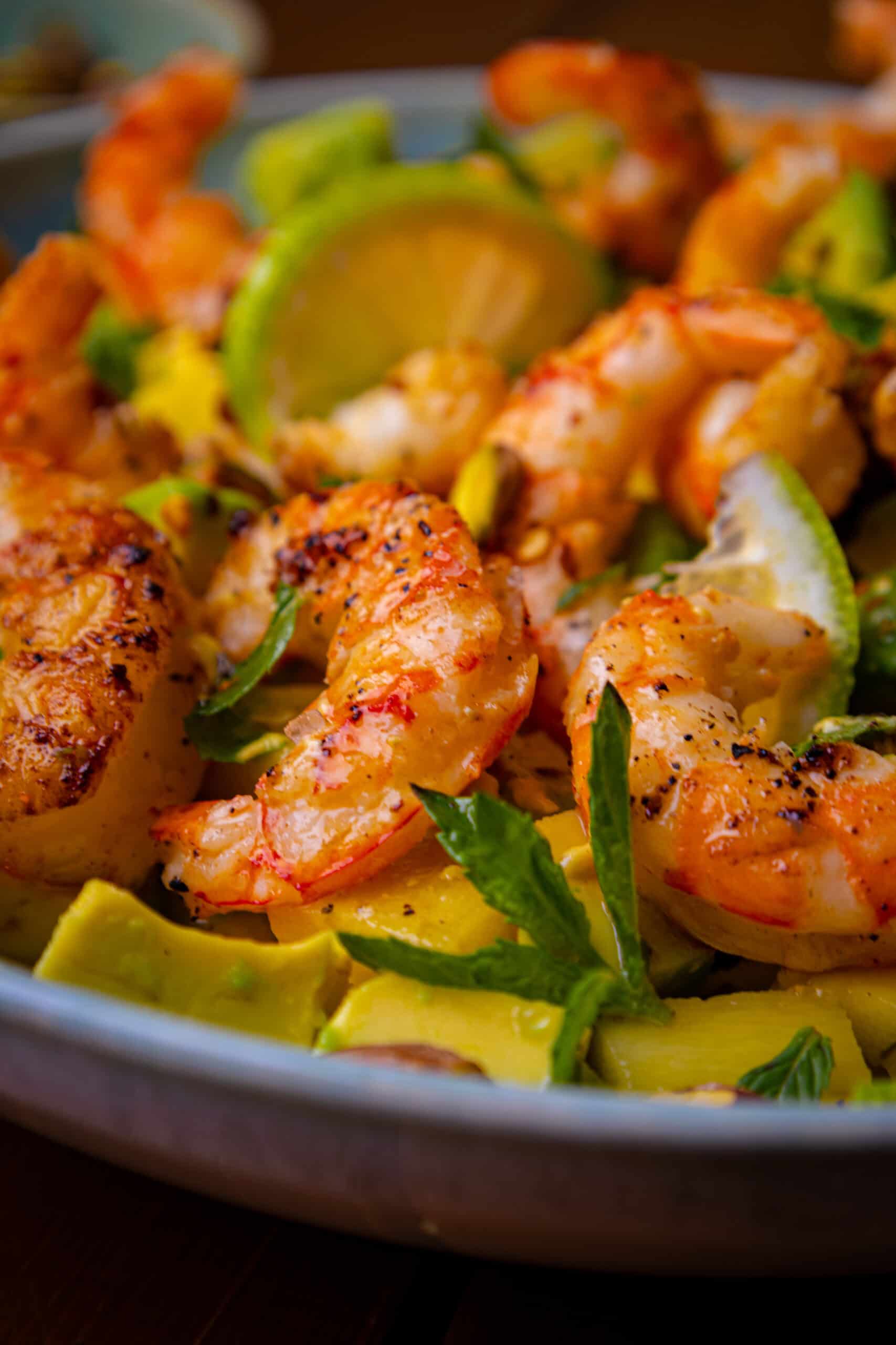 Mango-Avocado-Salat mit Garnelen